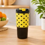 Steel Tumbler with Gingham & Heart Patterns - Image 7