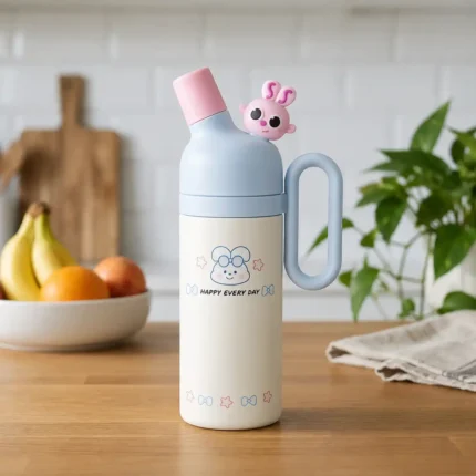 Happy Every Day Insulated Water Bottle with Handle 800ml